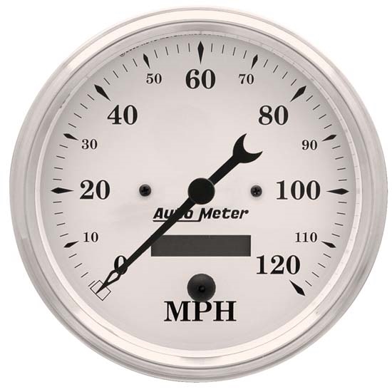Auto Meter 1689 Old-Tyme White Air-Core Speedometer, 5 Inch