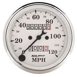 AutoMeter 1693 Old-Tyme White Air-Core Mech. Speedometer,3-1/8