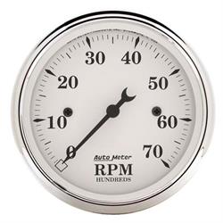 AutoMeter 1695 Old-Tyme White Air-Core In-Dash Tachometer, 3-1/8