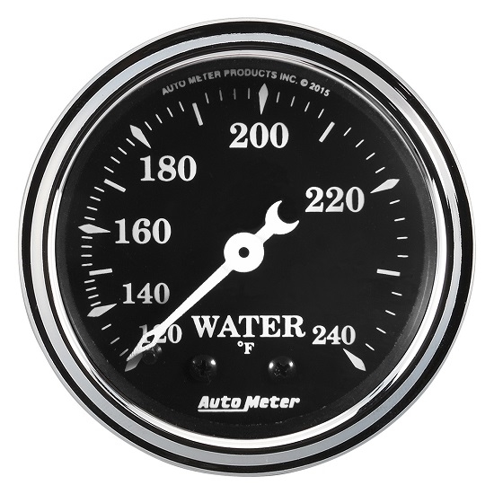 AutoMeter 1733 Old Tyme Black,2-1/16" Water Temp.,Mechanical
