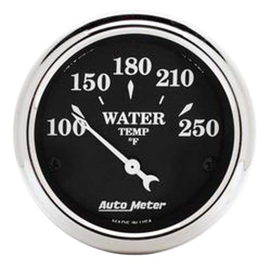 Auto Meter 1737 Old Tyme Black Air-Core Water Temperature Gauge