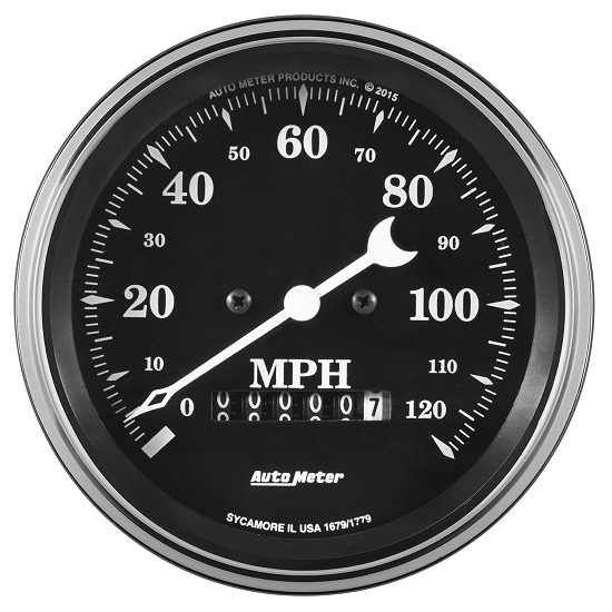 Auto Meter 1779 Old Tyme Black, 3-3/8" Speedometer, Electric