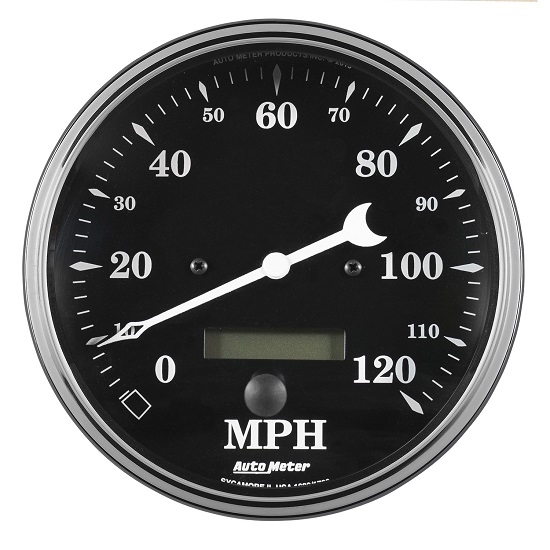 Auto Meter 1789 Old Tyme Black, 5" Speedometer, Electric