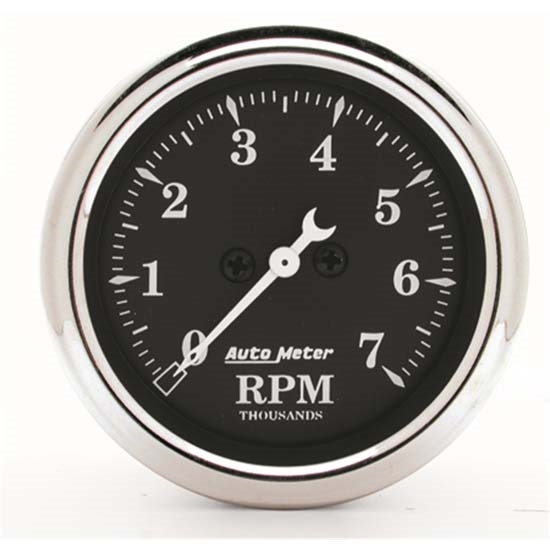 Auto Meter 1797 Old Tyme Black Air-Core In-Dash Tachometer, 2-1/16
