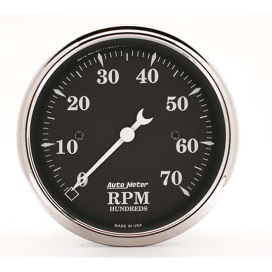 Auto Meter 1798 Old Tyme Black Air-Core In-Dash Tachometer, 3-1/8