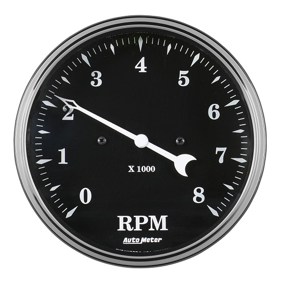 Auto Meter 1799 Old Tyme Black, 5" Tachometer, In-Dash, 8k RPM