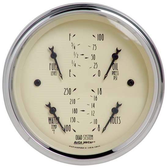 Auto Meter 1812 Antique Beige Air-Core Quad Gauge