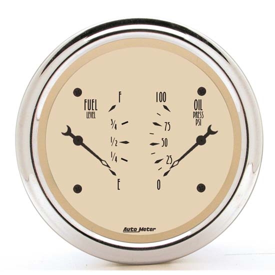 Auto Meter 1813 Antique Beige Air-Core Dual Gauge