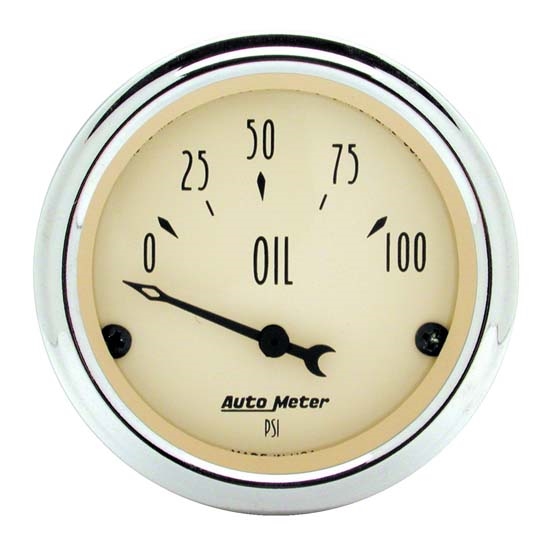 Auto Meter 1827 Antique Beige Air-Core Oil Pressure Gauge