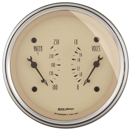 Auto Meter 1830 Antique Beige Air-Core Dual Gauge