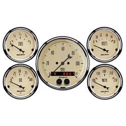 AutoMeter 1850 Antique Beige 5 Piece GPS Gauge Kit