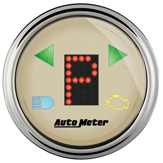 Auto Meter 1860 Antique Beige Digital PRNDL Gauge