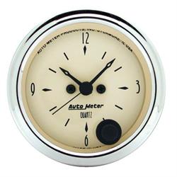 AutoMeter 1885 Antique Beige Quartz Clock Gauge