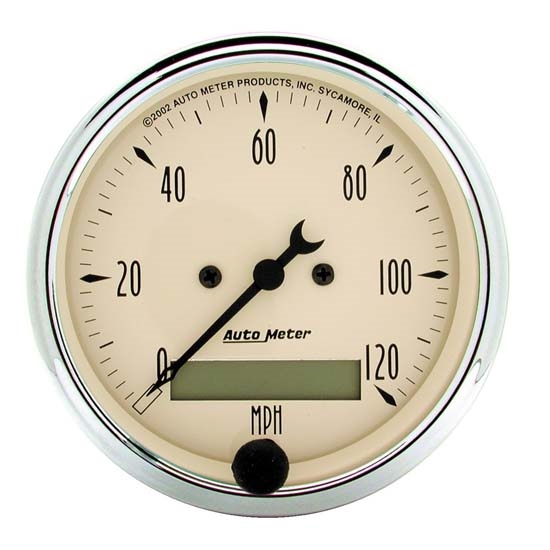 Auto Meter 1887 Antique Beige Air-Core Speedometer Gauge
