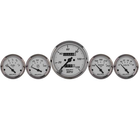Auto Meter 1901 American Platinum 5 Piece Gauge Kit