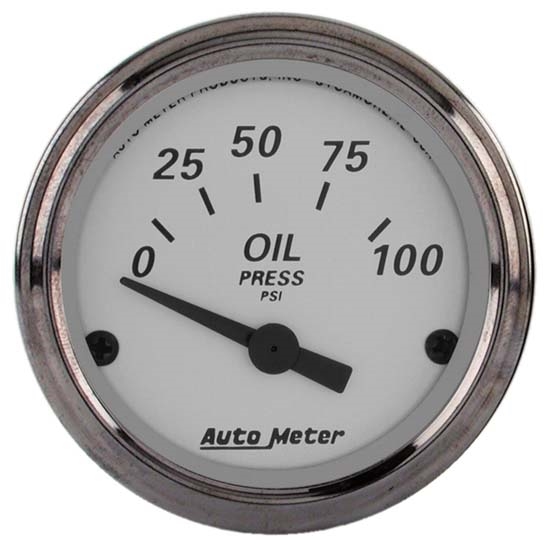 Auto Meter 1928 American Platinum Air-Core Oil Pressure Gauge