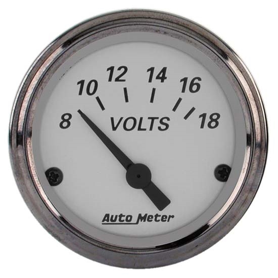 Auto Meter 1992 American Platinum Air-Core Voltmeter Gauge