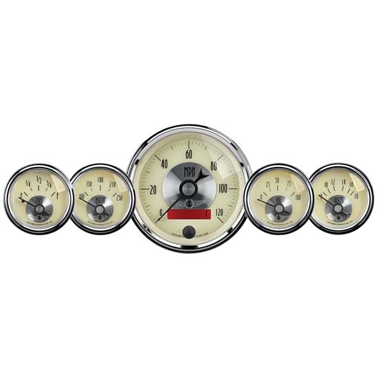 Auto Meter 2000 Gauge Kit, Prestige Series, Antique Ivory Face