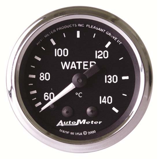 Auto Meter 201007 Cobra Mechanical Water Temperature Gauge, 2-1/16 In.