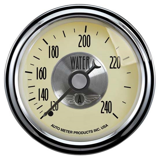 Auto Meter 2032 Prestige Antique Ivory Mechanical Water Temp Gauge