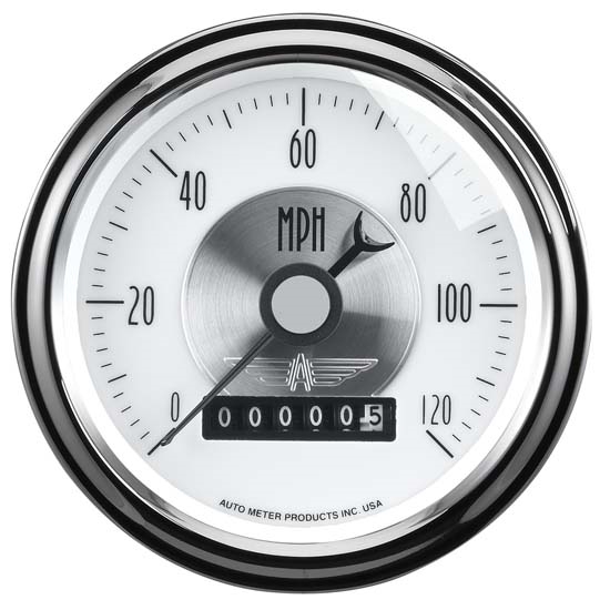 Auto Meter 2085 Prestige Pearl Air-Core Speedometer, 3-3/8 Inch