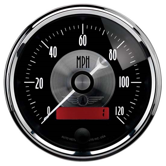 Auto Meter 2086 Prestige Black Diamond Air-Core Speedometer, 3-3/8 In.