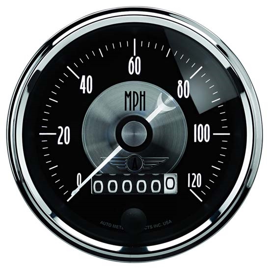 Auto Meter 2088 Prestige Black Diamond Air-Core Speedometer, 3-3/8 In.