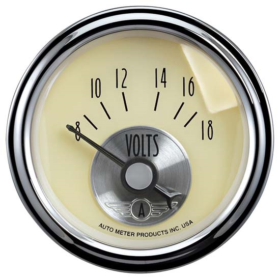 AutoMeter 2092 Prestige Antique Ivory Air-Core Voltmeter Gauge