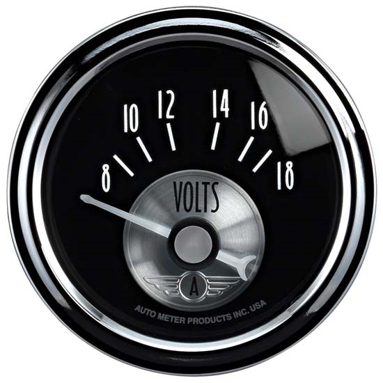 Auto Meter 2093 Prestige Black Diamond Air-Core Voltmeter Gauge