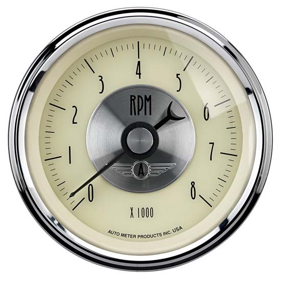 Auto Meter 2097 Prestige Antique Ivory Air-Core In-Dash Tachometer