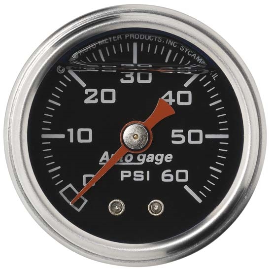 Auto Meter 2173 Auto Gage Mechanical Pressure Gauge, 1-1/2 Inch, 0-60
