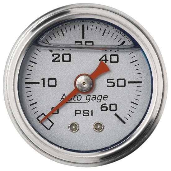 Auto Meter 2179 Auto Gage Mechanical Pressure Gauge, 1-1/2 Inch, 0-60