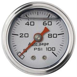 AutoMeter 2180 Auto Gage Mechanical Press. Gauge, 1-1/2 , 0-100