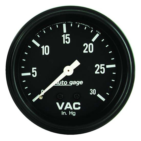 Auto Meter 2317 Auto Gage Mechanical Vacuum Gauge, 2-5/8 Inch