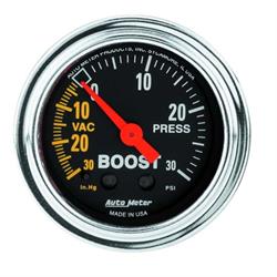 AutoMeter 2403 Traditional Chrome Mechanical Boost/Vacuum Gauge