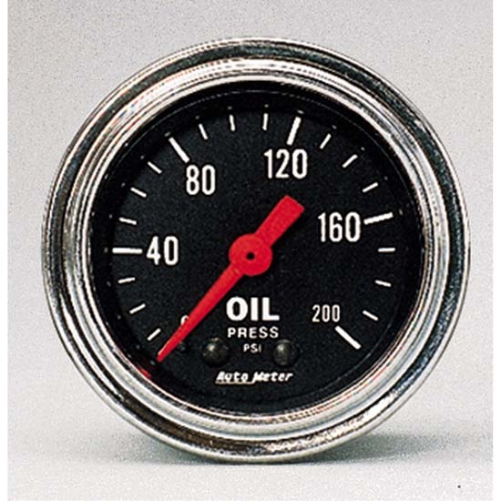Auto Meter 2422 Traditional Chrome Mechanical Oil Pressure Gauge
