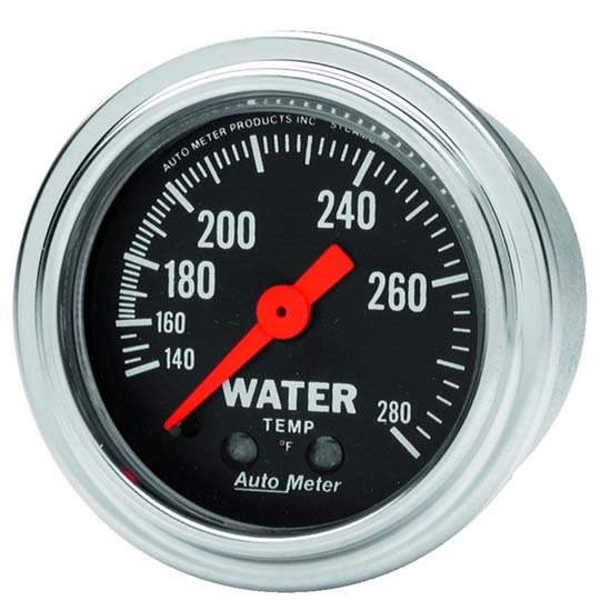 Auto Meter 2431 Traditional Chrome Mechanical Water Temperature Gauge