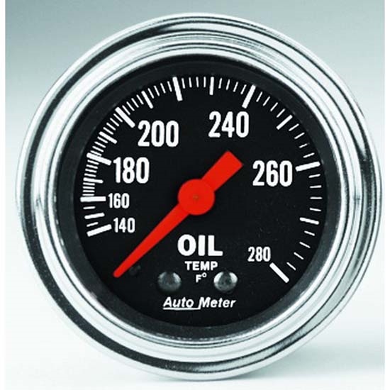 Auto Meter 2441 Traditional Chrome Mechanical Oil Temperature Gauge