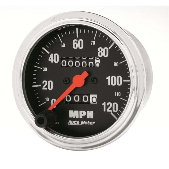 Auto Meter 2492 Traditional Chrome Mech Speedometer, 120 MPH, 3-3/8