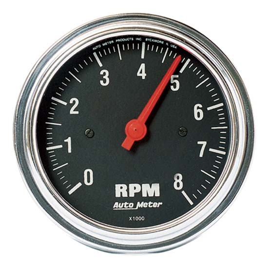 AutoMeter 2499 Trad. Chrome Air-Core In-Dash Tach,8k,3-3/8 In