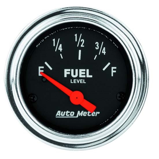 Auto Meter 2514 Traditional Chrome Air-Core Fuel Level Gauge, 2-1/16