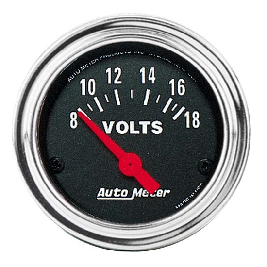 Auto Meter 2592 Traditional Chrome Air-Core Voltmeter Gauge