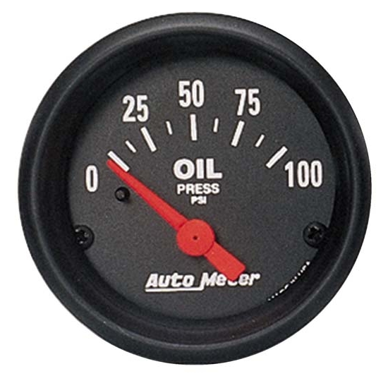 Auto Meter 2634 Z-Series Air-Core Oil Pressure Gauge, 100 PSI, 2-1/16