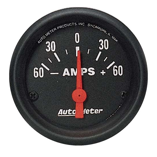 AutoMeter 2644 Z-Series Air-Core Ammeter Gauge, 60A, 2-5/8 Inch