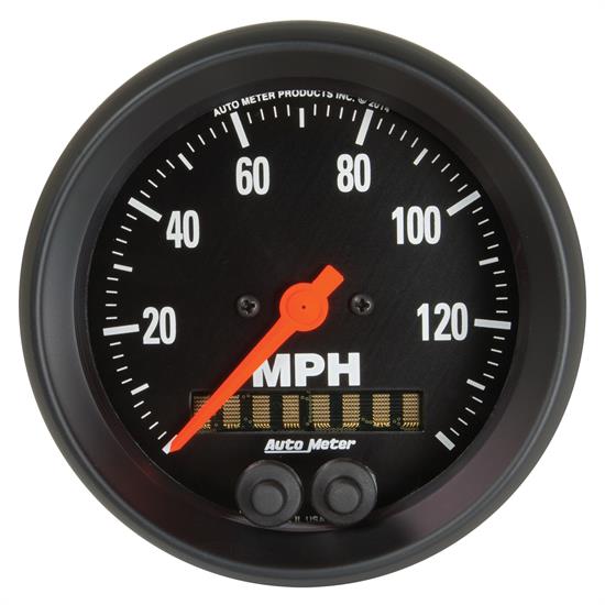 Auto Meter 2680 Z-Series Speedometer, 3-3/8, 0-140 MPH, Flat Lens
