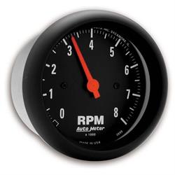 AutoMeter 2699 Z-Series Air-Core In-Dash Tach, 8k RPM, 3-3/8 Inch