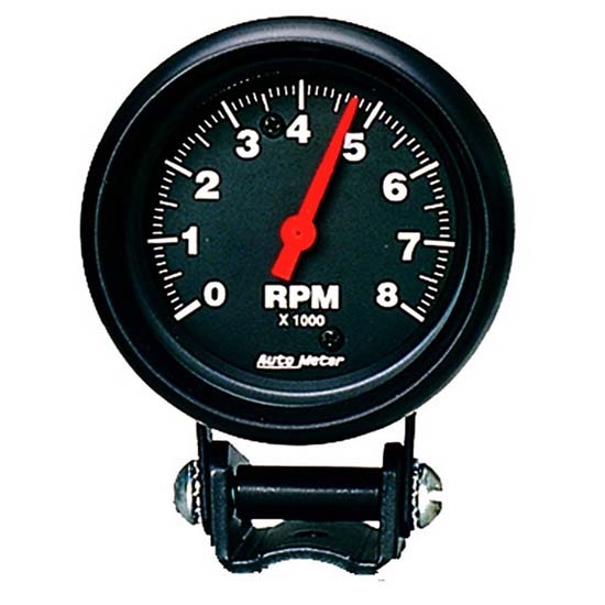 Auto Meter 2892 Z-Series Air-Core Pedestal Tach, 8k RPM, 2-5/8 Inch