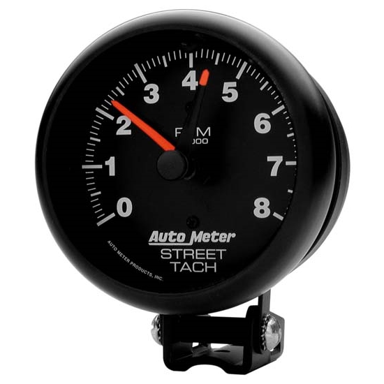Auto Meter 2894 Z-Series Air-Core Pedestal Tach, 8k RPM, 3-3/4 Inch