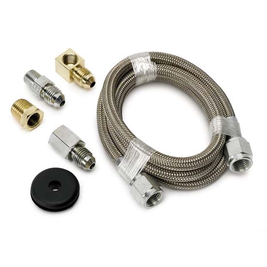 Auto Meter 3227 Stainless Line Kit for Pressure Gauges, -4 AN, 3 FT