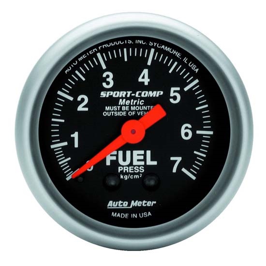 Auto Meter 3312-J Sport-Comp Mechanical Fuel Pressure Gauge